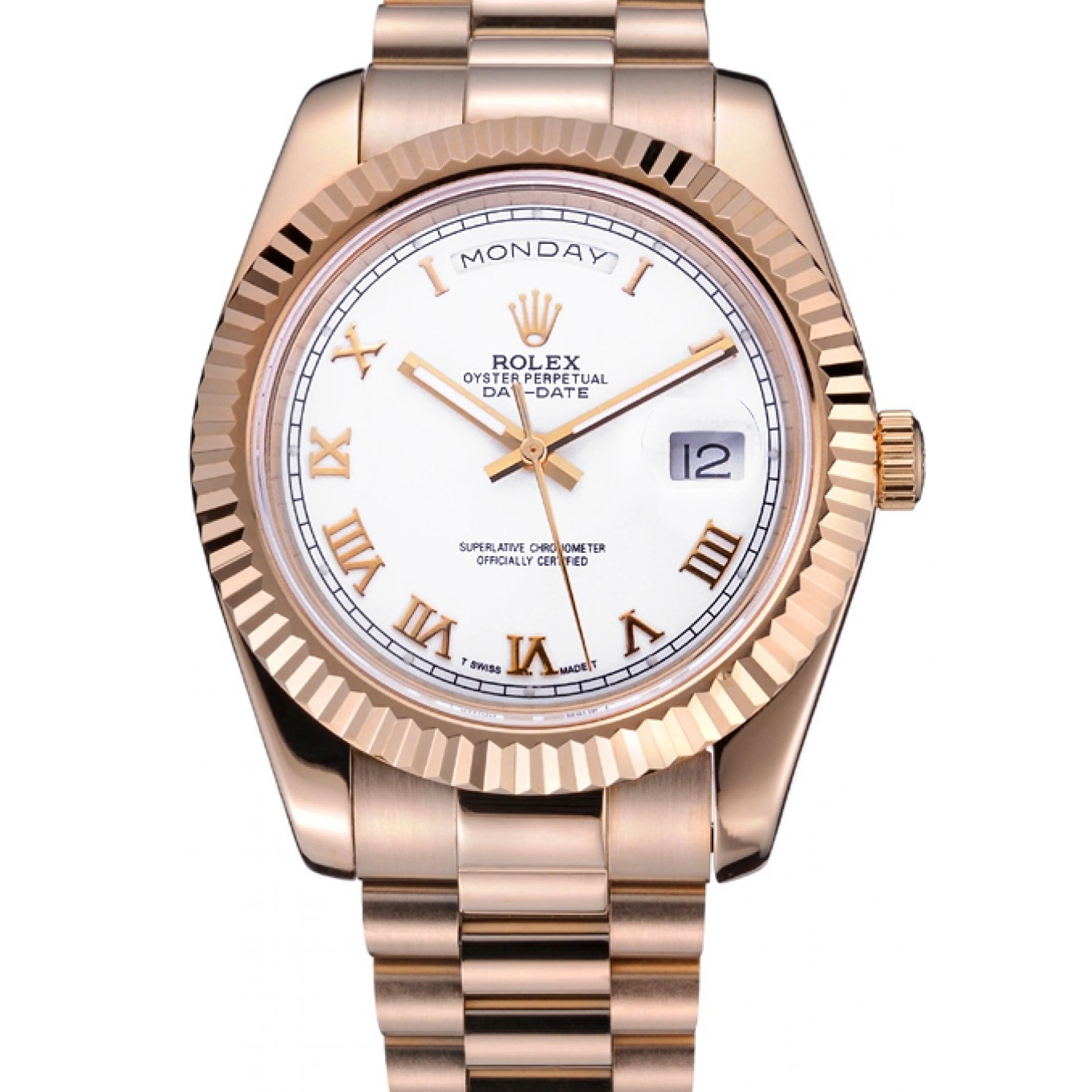 Aaa replica watch 622546 Rolex Day-Date Dial Bracelet White Gold 0807